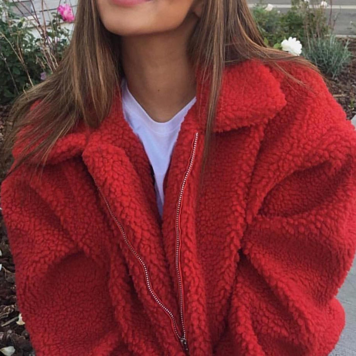 Oversize Faux Fur Fuzzy Jacket - worthtryit.com