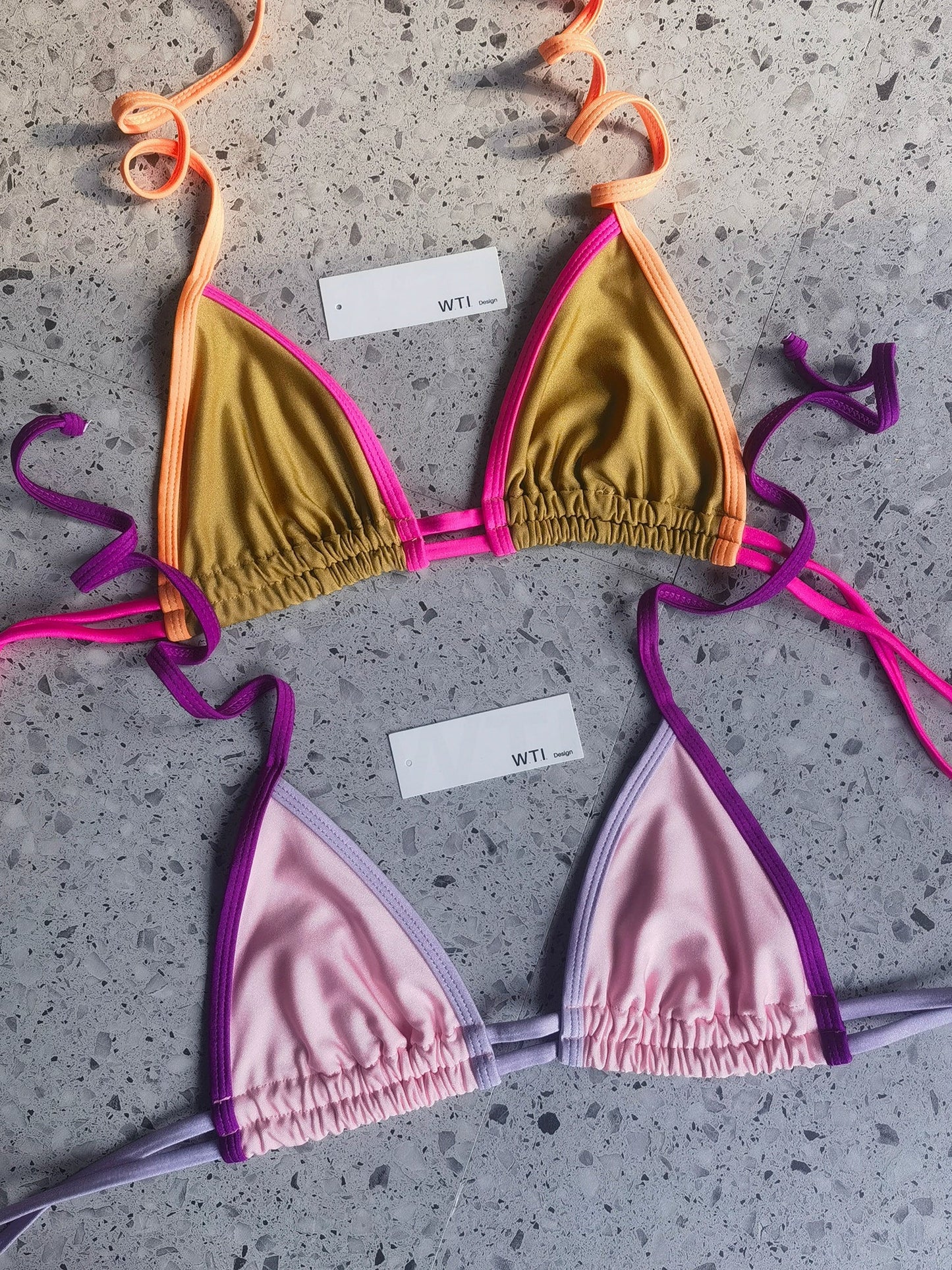 Double Straps Triangle Bikinis