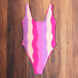 Heart & Stripes One Piece Swimsuit