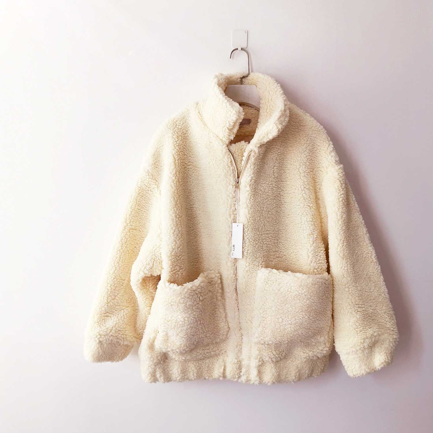 Oversize Faux Fur Fuzzy Jacket - worthtryit.com