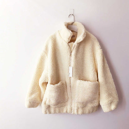 Oversize Faux Fur Fuzzy Jacket - worthtryit.com