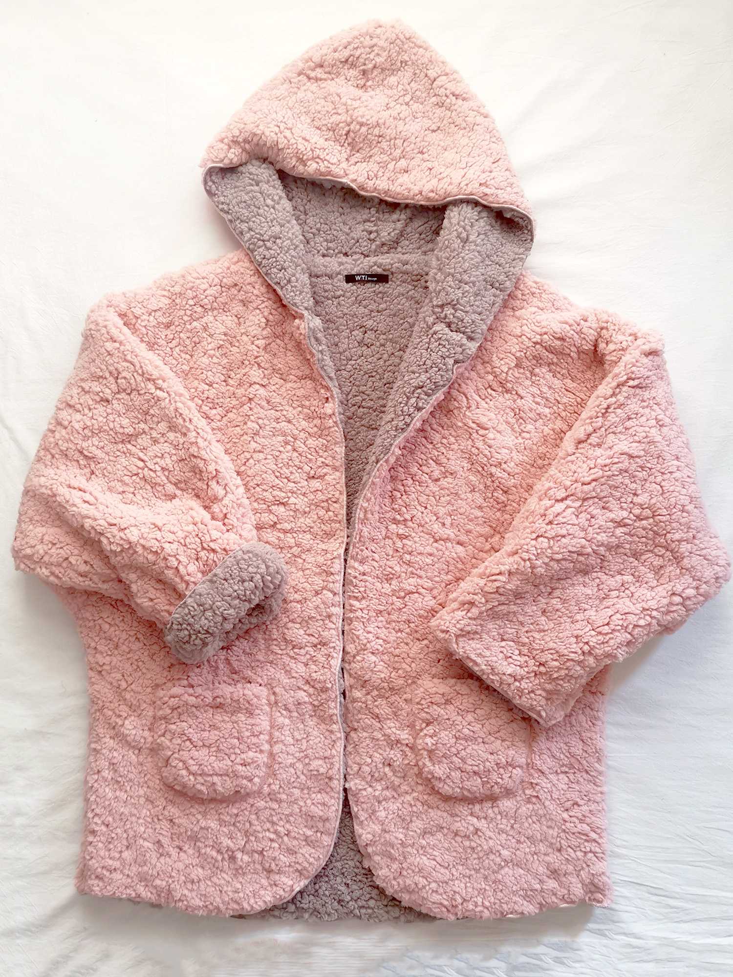 Reversible Oversized Soft Fuzzy Hoodie Coat - worthtryit.com