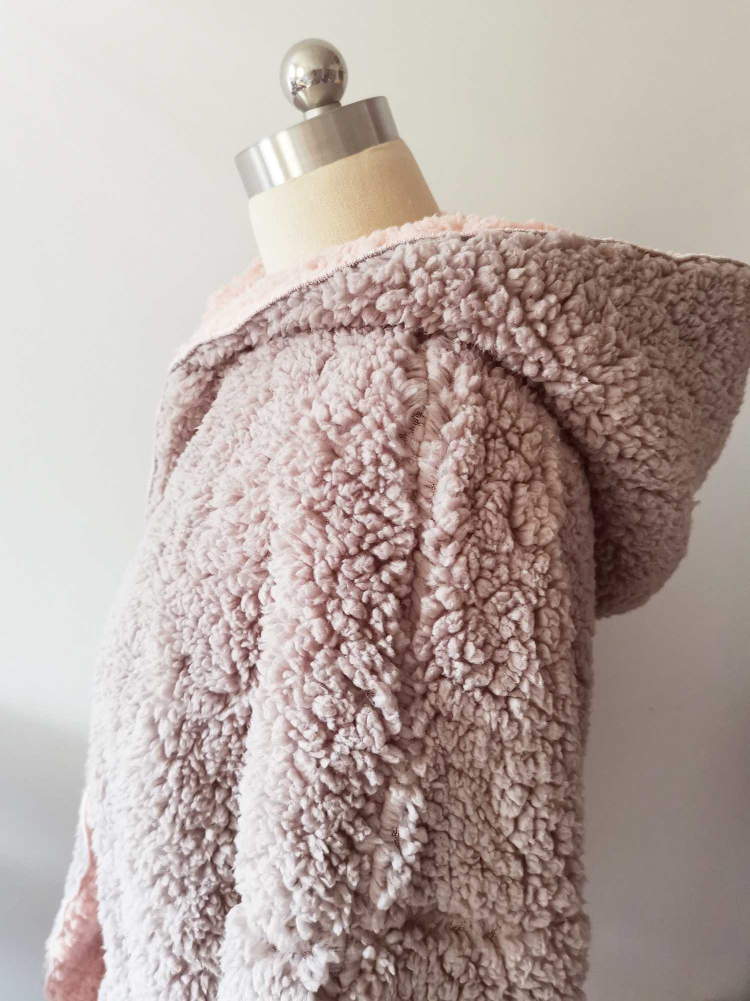 Reversible Oversized Soft Fuzzy Hoodie Coat - worthtryit.com