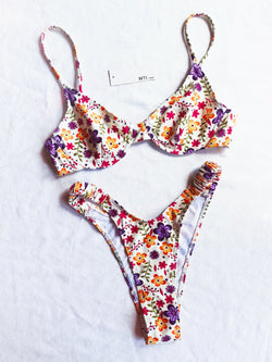 Floral Print Underwire Bikini Swimsuit QY21