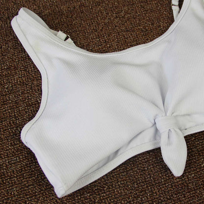 Bowknot Spaghetti Bikini-White - worthtryit.com