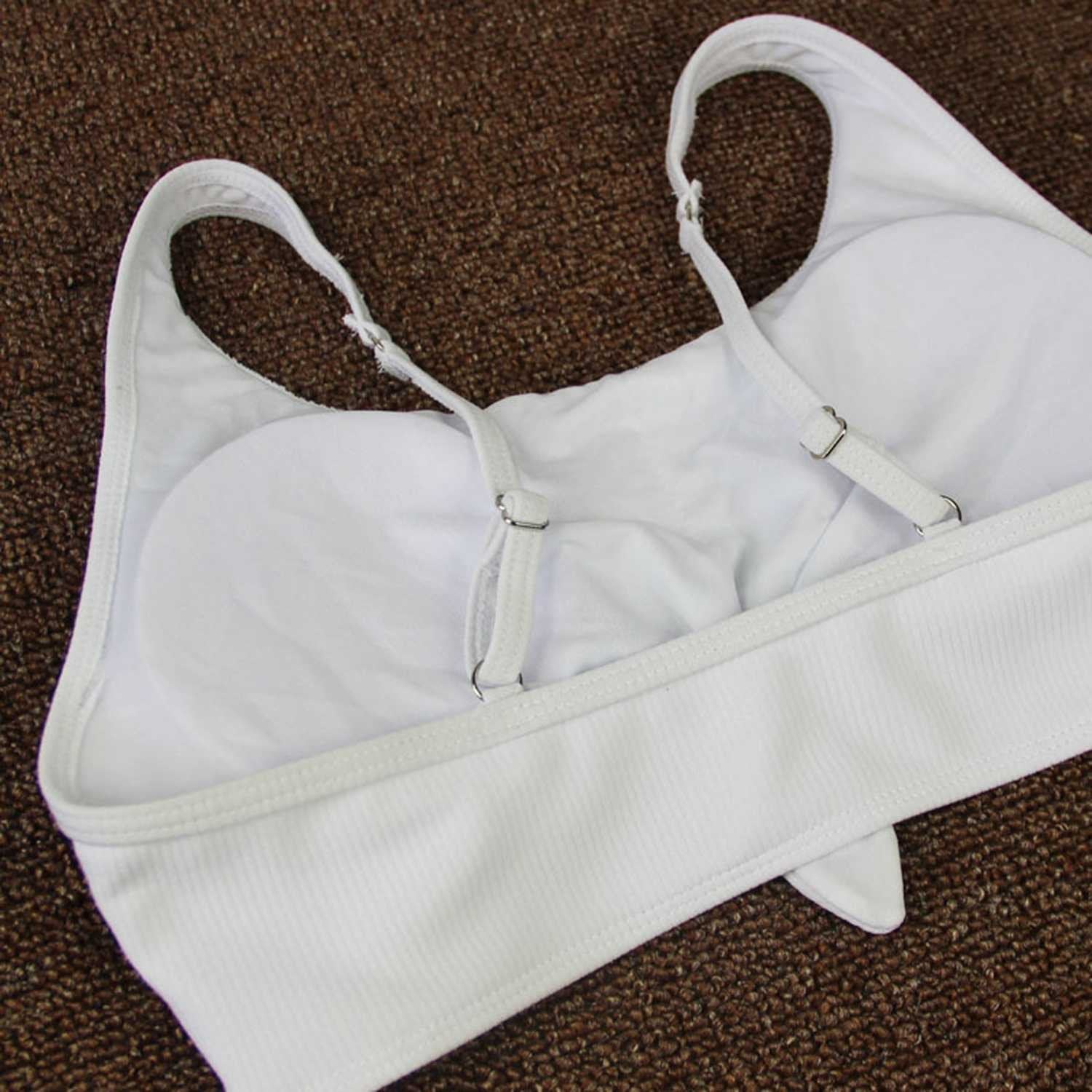 Bowknot Spaghetti Bikini-White - worthtryit.com