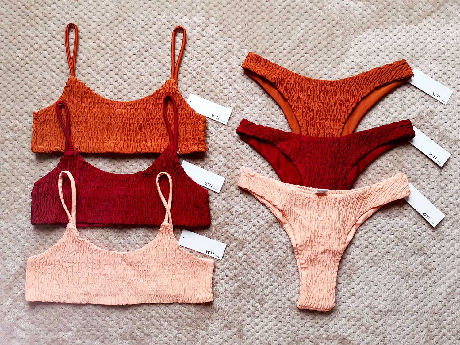 Cute Bikinis Scrunch Swimsuit Spaghetti Bikini Set - worthtryit.com