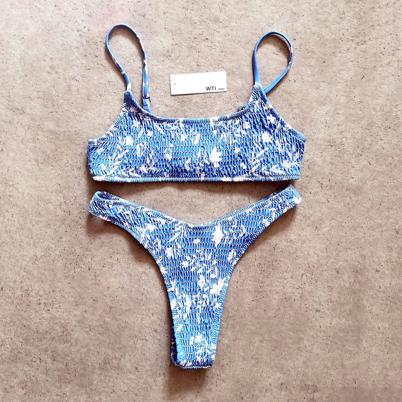 HaiiMeid Women's Bikini Sets Triangle Bikini Cute Floral Swimsuits  Spaghetti Strap Bikini Bathing Suit : Clothing, Shoes & Jewelry 