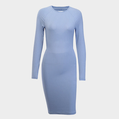 Ribbed Twist Back Bodycon Dress