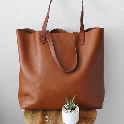 Oversized Leather Womens Tote Bag