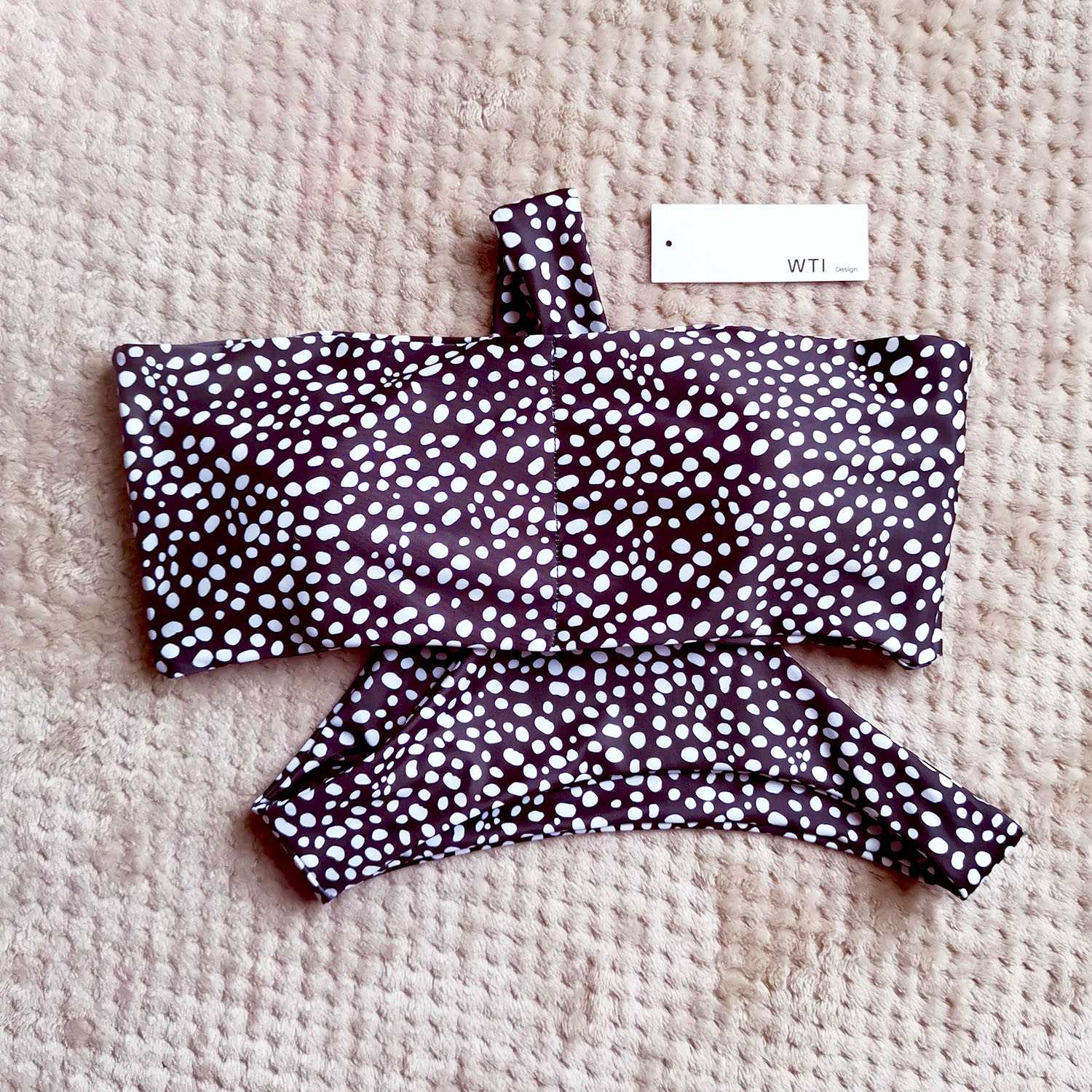 Cute Spot High Cut Bandeau Dot Bikini Set - worthtryit.com