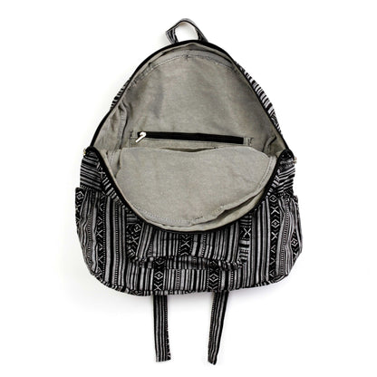 Boho Style Thailand Cotton Backpack-Green Row - worthtryit.com