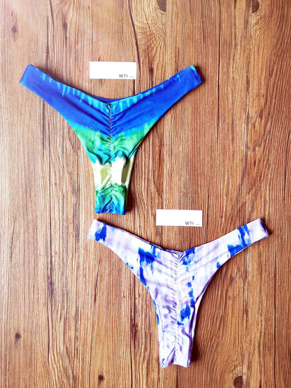 Tie Dye Underwire High Leg Bikini Swimsuit - worthtryit.com