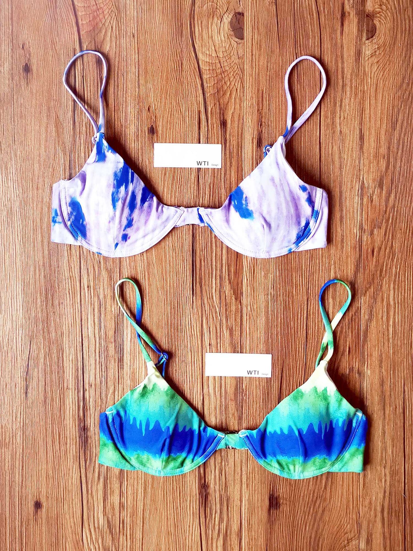 Tie Dye Underwire High Leg Bikini Swimsuit - worthtryit.com