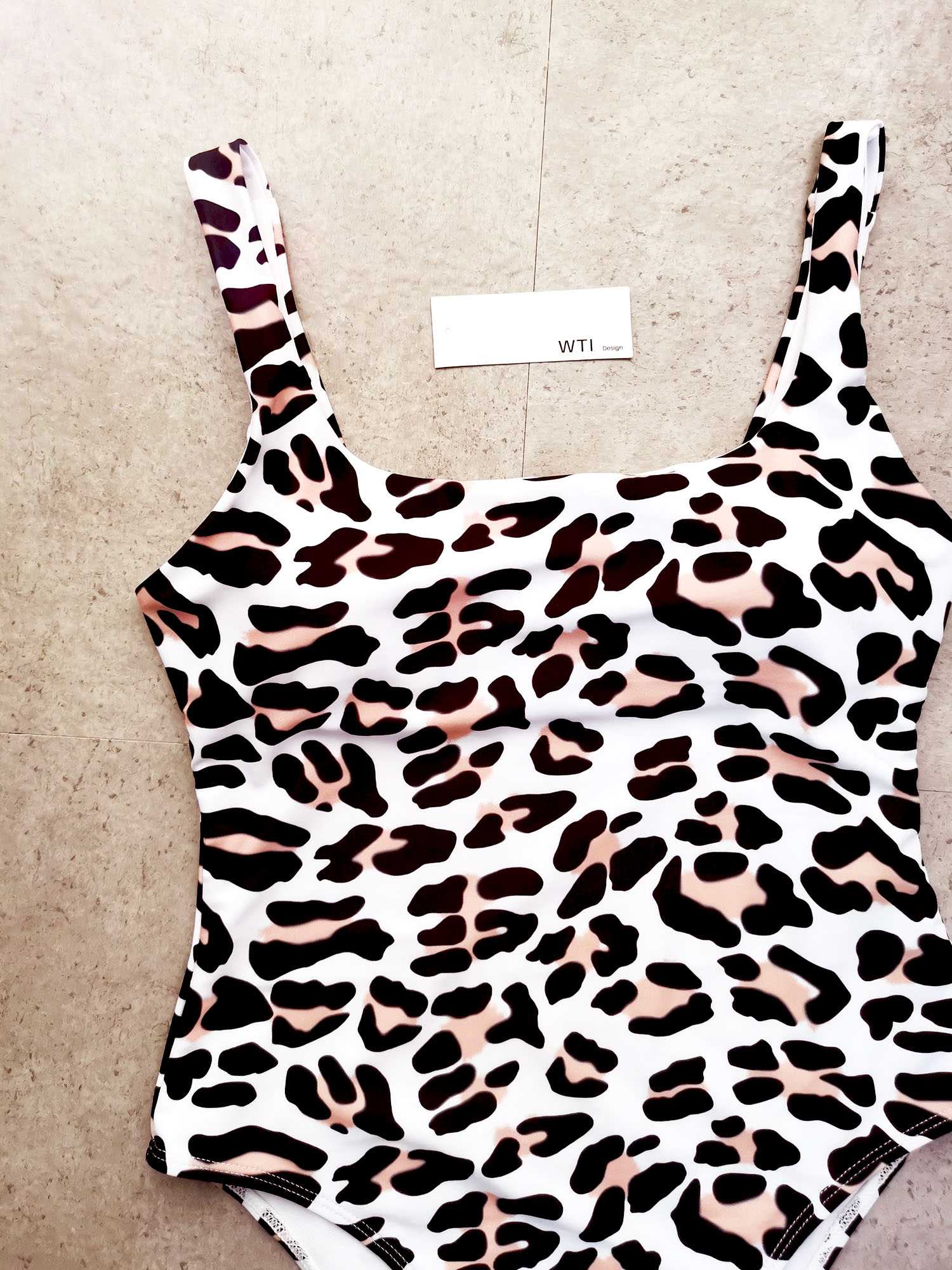 Vintage Animal Print One Piece Swimsuit - worthtryit.com