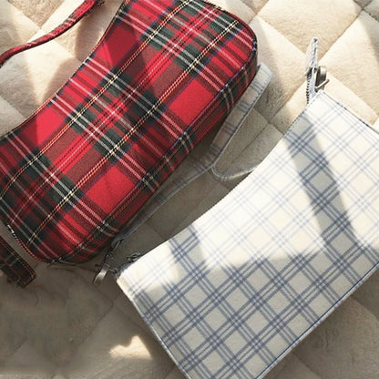 Vintage Checked Shoulder Bag