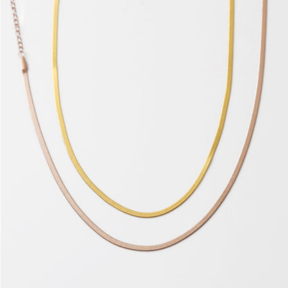 Vintage Gold Snake Bone Necklace