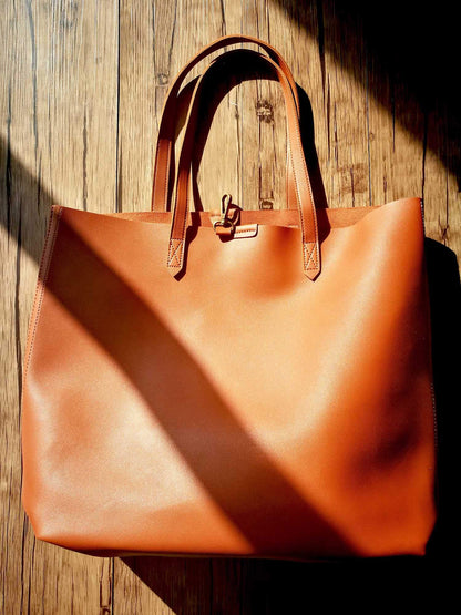 Oversized Leather Womens Tote Bag