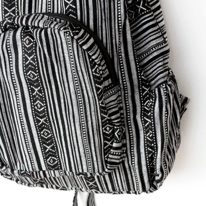 Boho Style Thailand Cotton Backpack-Green Row - worthtryit.com